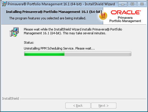 Oracle Portfolio Management uninstall PPM Scheduling Service
