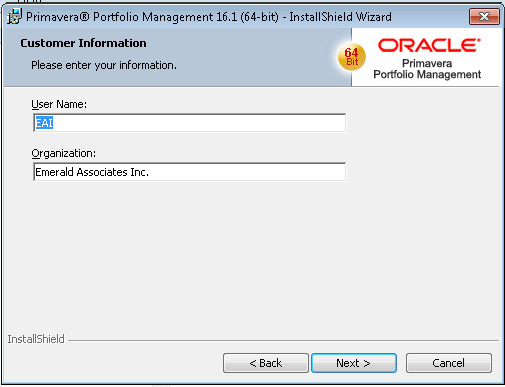 Oracle Portfolio Management Install