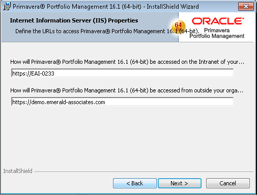 Oracle Portfolio Management Install URL for Access