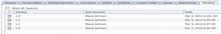 Contract Management - Versioning