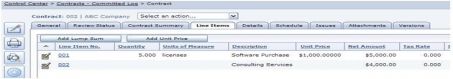 Contract Management - Tabbed Browsing