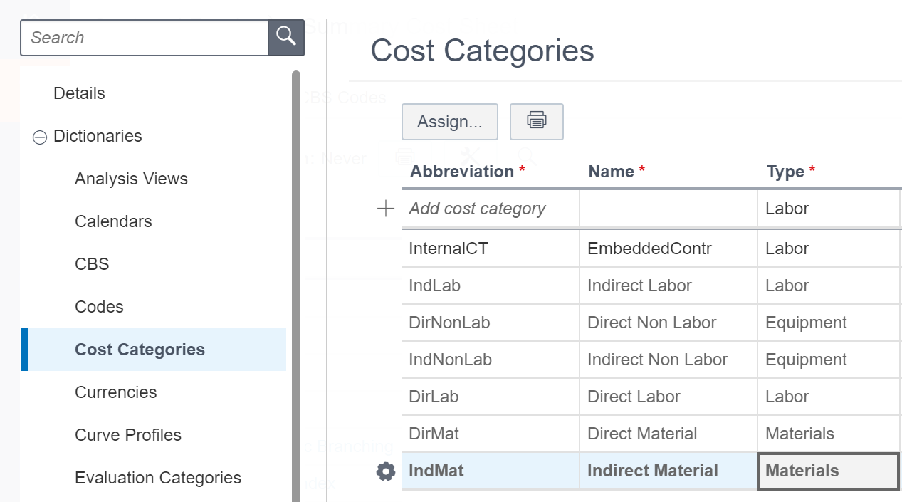 Category details