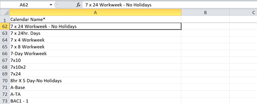 GlobalCalendarsExactlyWhichProjectsAreUsingEachCalendar P6 GlobalCalendarsSpreadsheet 2