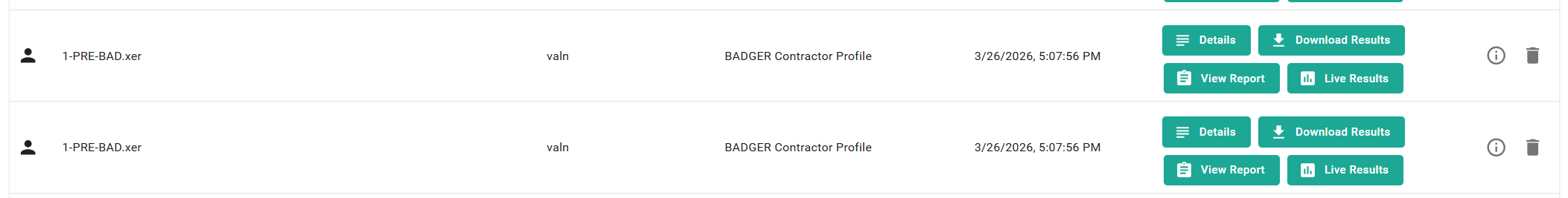 P6-Scrubber - Successful Scrub Logs