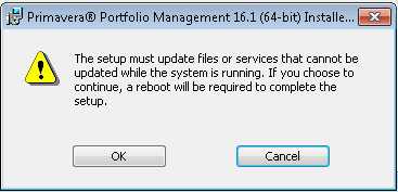 Oracle Portfolio Management Install Reboot Required