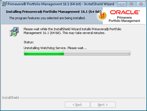 Oracle Portfolio Management Uninstall Watchdog Service