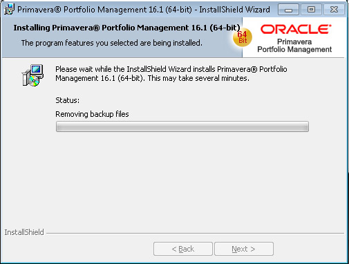 Oracle Portfolio Management Install Removing Backup Files