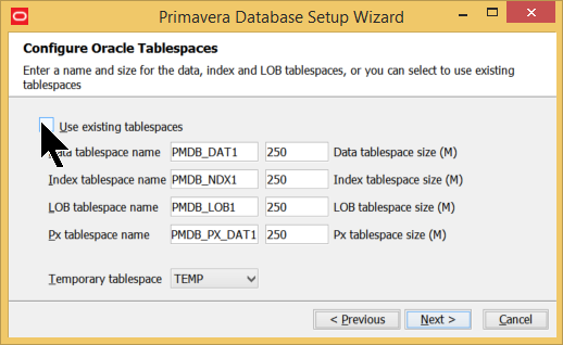 P6 database install