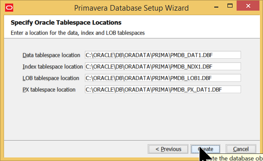 P6 15.2 database install
