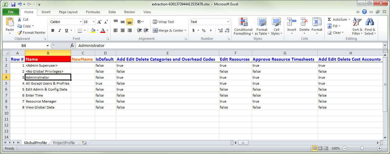 P6 Loader Admin Profile