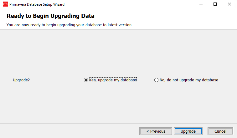 Upgrading Primavera P6 17.7